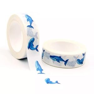🩵🐋🐳 Whale blue whale ocean washi tape new
